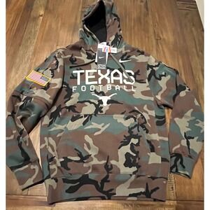 Nike Texas Football Military Appreciation Official On Field Camo Hoodie Men's Sm